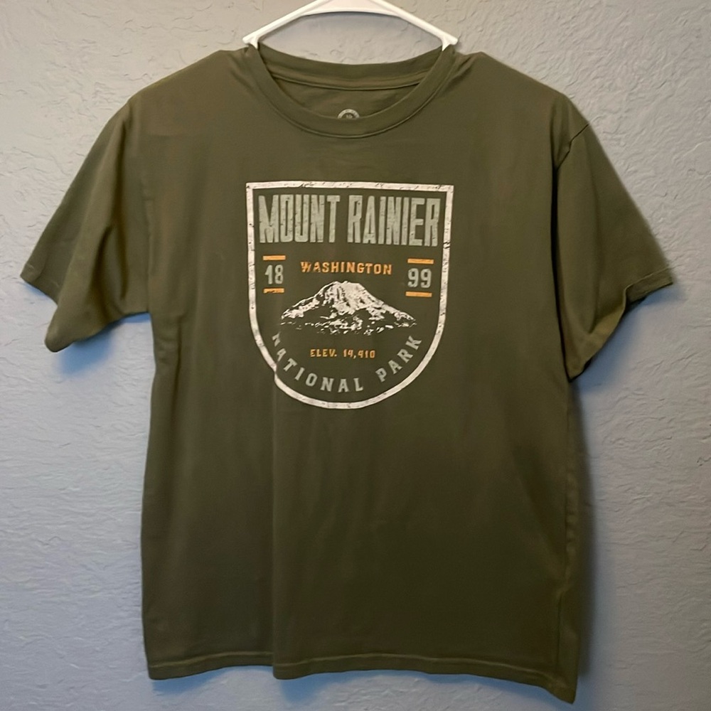 Mount Rainer National Park Green Kids T-shirt